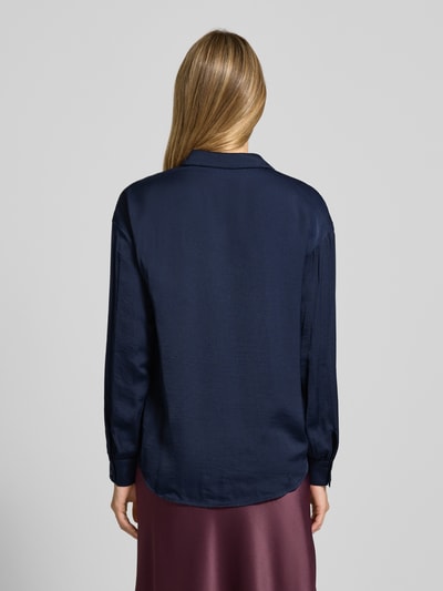 MSCH Copenhagen Regular fit overhemdblouse met viscose, model 'Sandelina' Marineblauw - 5
