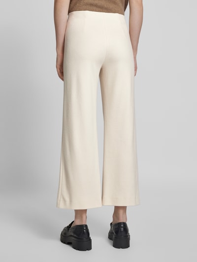 Raffaello Rossi Wide leg stoffen broek met vaste persplooien, model 'ELAINE' Offwhite - 5