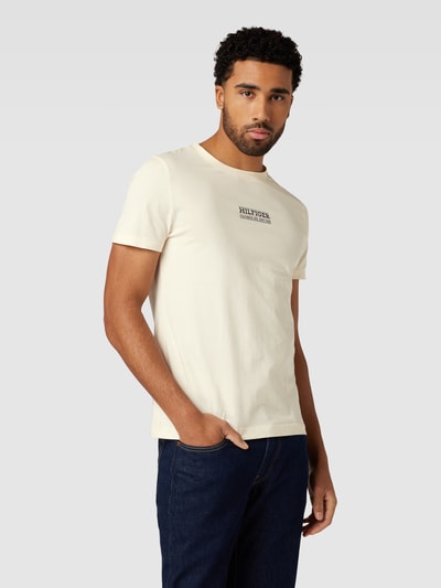 Tommy Hilfiger T-shirt met labelprint Beige - 4