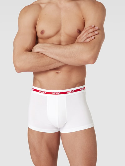 HUGO Nauwsluitende boxershort met logoband Wit - 1