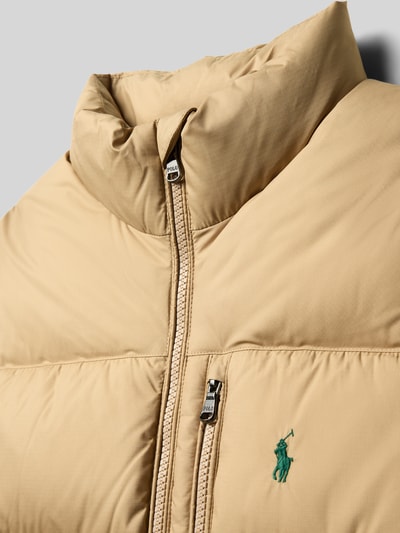 Polo Ralph Lauren Teens Kamizelka pikowana z wyhaftowanym logo Beżowy 2