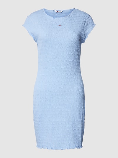 Tommy Jeans Minikleid von Muschelsaum Hellblau 2