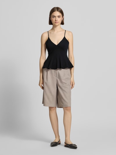 Gina Tricot Trägertop mit V-Ausschnitt Modell 'Peplum' Black 1
