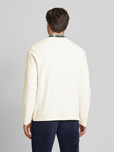 Gant Sweatshirt mit Label-Stitching Offwhite 5