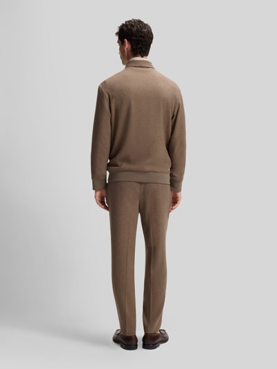 BOSS Slim Fit Bomberjacke mit Schurwoll-Anteil Modell 'P-Hanry-BMB-WG-264' Beige 5