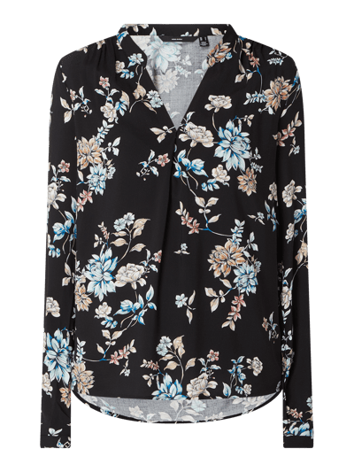 Vero Moda Blusenshirt mit floralem Muster Modell 'Nads' Black 2
