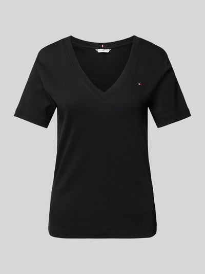 Tommy Hilfiger T-Shirt mit V-Ausschnitt Modell 'CODY' Black 2