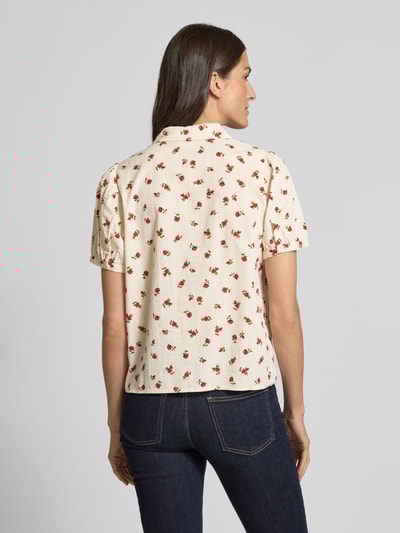 ICHI Regular Fit Bluse mit Schnürung Modell 'ROSEY' Offwhite 5