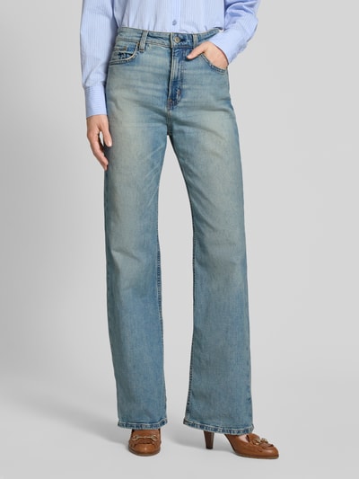 Lauren Ralph Lauren Wide leg jeans in 5-pocketmodel, model 'HIRS' Jeansblauw - 4