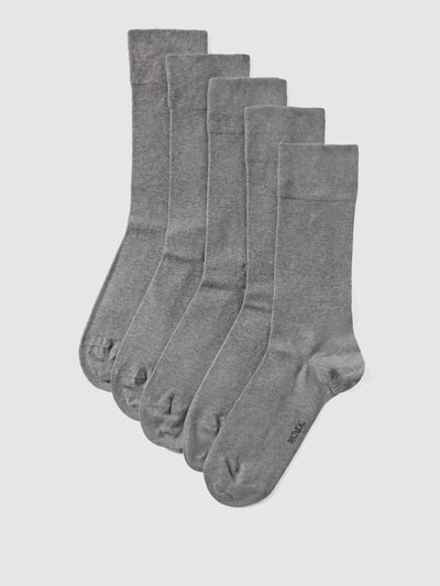 MCNEAL Socken mit elastischem Rippenbündchen im 5er-Pack Graphit Melange 1