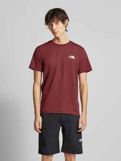 The North Face T-Shirt mit Label-Print Modell 'SIMPLE DOME' Bordeaux 4