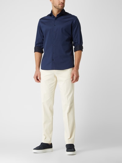 Eterna Regular Fit Freizeithemd in Premiumqualität aus Twill Marine 1