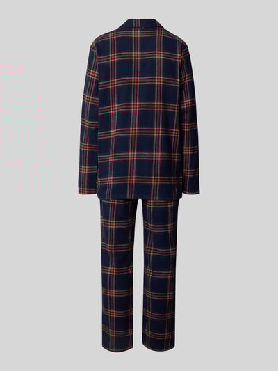 Christian Berg Men Pyjama met knoopsluiting Marineblauw - 3