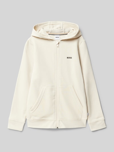 Boss Sweatjacke mit Kapuze Sand 1