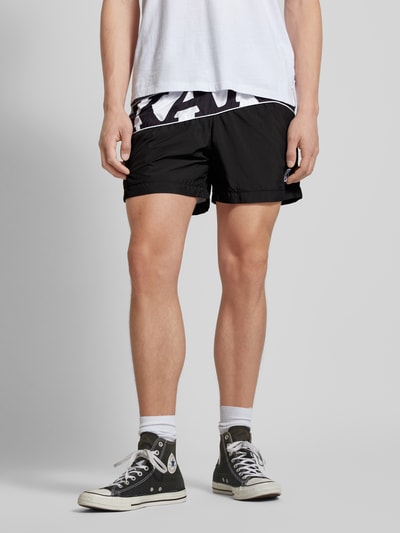 KARL KANI Regular Fit Shorts mit Label-Stitching Black 4