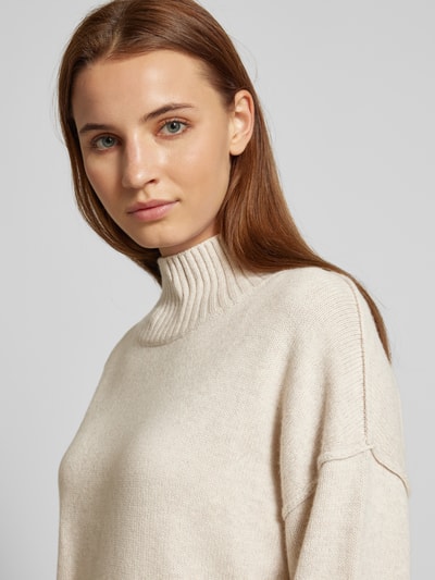 Oui Gebreide pullover met turtleneck Beige - 3