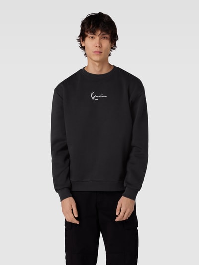 KARL KANI Sweatshirt mit Label-Stitching Modell 'SIGNATURE' Black 4