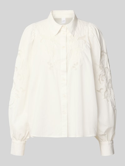 YAS Relaxed fit blouse met borduursel, model 'ZIMIA' Wit - 2