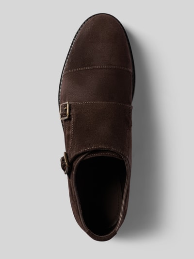 Produktfoto, brauner Derby aus Leder mit Dornschließen Modell 'Bidford' von Gant, Abgerundete-Spitze, Echtleder, Absatzhöhe 2 cm, Schafthöhe 7 cm, Schaftweite 11 cm, Draufsicht