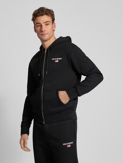 Polo Sport Sweatjacke mit Label-Stitching Black 4