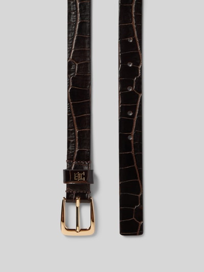 Tommy Hilfiger Ledergürtel mit Strukturmuster Dunkelbraun 3