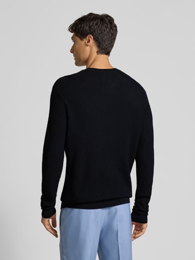 Emporio Armani Strickpullover mit gerippten Abschlüssen Marine 5