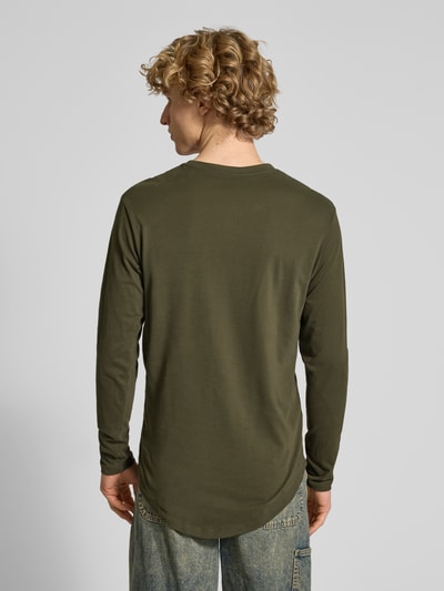 Jack & Jones Longsleeve mit geripptem Rundhalsausschnitt Modell 'ENOA' Oliv 5