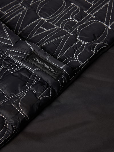 Emporio Armani Schal mit Label-Stitching Black 2