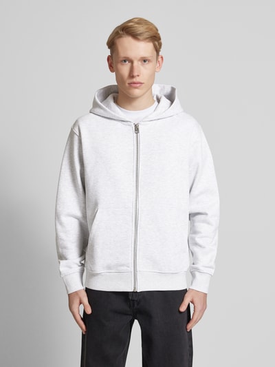 Jack & Jones Sweatjacke mit Viskose-Anteil und Label-Detail Modell 'URBAN' Hellgrau Melange 4