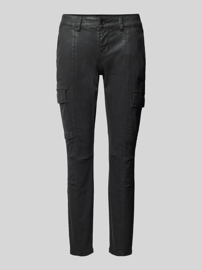 Buena Vista Regular fit broek in leerlook Zwart - 2