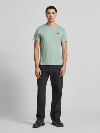 Alpha Industries T-Shirt mit Label-Details Modell 'BASIC' Lind 1