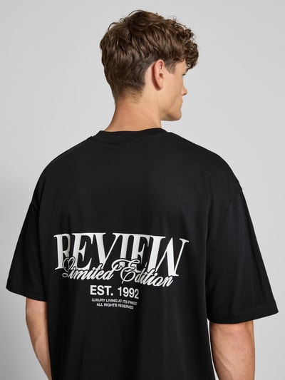 REVIEW T-shirt z obniżonymi ramionami Czarny 3