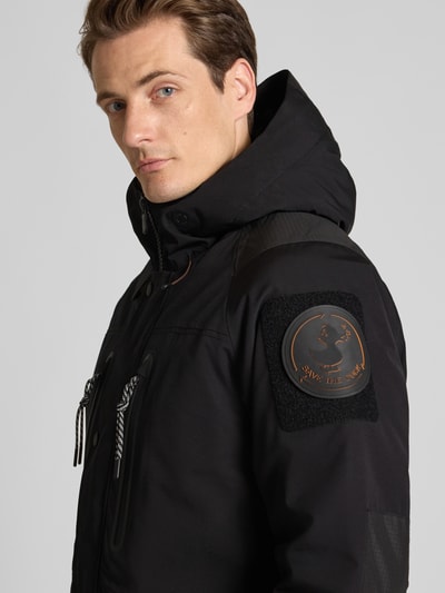 SAVE THE DUCK Jack met logopatch, model 'Kailash' Zwart - 3