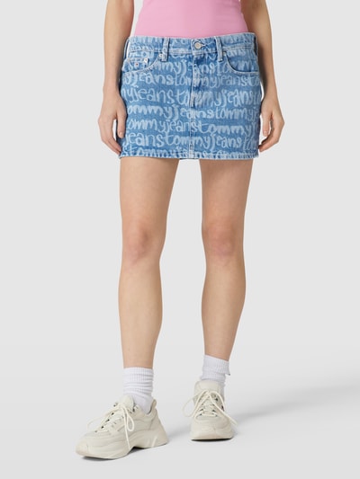 Tommy Jeans Minirock mit Label-Print Modell 'SOPHIE' Jeansblau 4