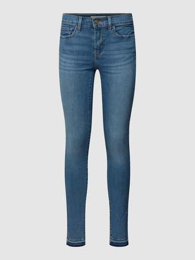 Levi's® Skinny fit jeans met gerafelde boorden, model '710' Jeansblauw - 2