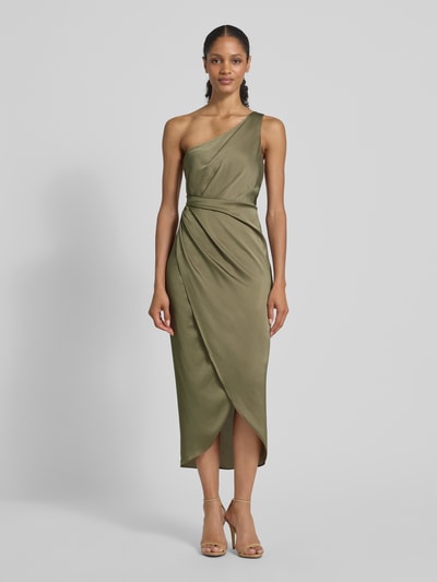 V by Vera Mont Cocktailjurk met one shoulder-band Lichtgroen - 4