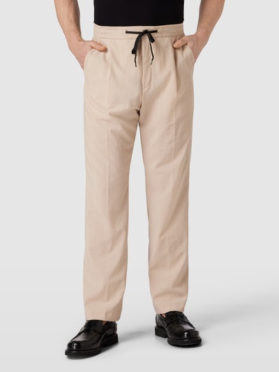 HUGO Bundfaltenhose mit Tunnelzug Modell 'Teagan' Beige 4