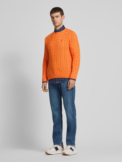 Polo Ralph Lauren Regular Fit Strickpullover aus reiner Baumwolle Modell 'DRIVER' Orange 1