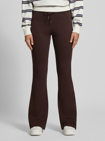 REVIEW Flared Sweatpants aus reiner Baumwolle Dunkelbraun 4