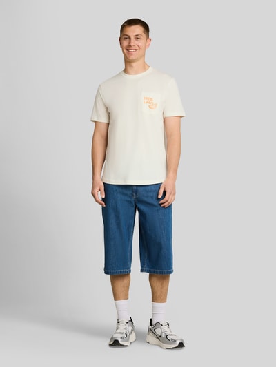 Tom Tailor Denim Regular Fit T-Shirt aus reiner Baumwolle Weiss 1