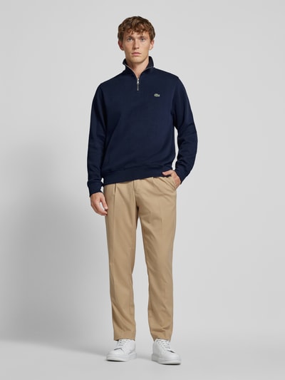 Lacoste Gebreide pullover met opstaande kraag Marineblauw - 1