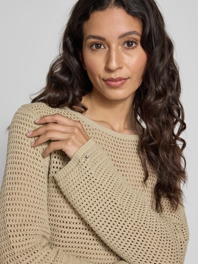 Tommy Hilfiger Regular Fit Pullover aus Baumwoll-Mix Sand 3