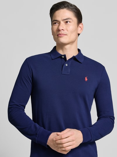 Polo Ralph Lauren Regular Fit Poloshirt aus reiner Baumwolle Dunkelblau 3