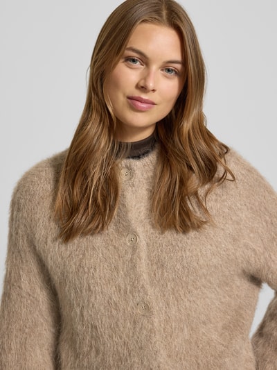 Someday Strickjacke mit Knopfleiste Modell 'Tamanah' Beige Melange 3