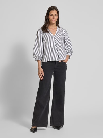 YAS Regular Fit Bluse mit 3/4-Arm Modell 'EMURA' Offwhite 1