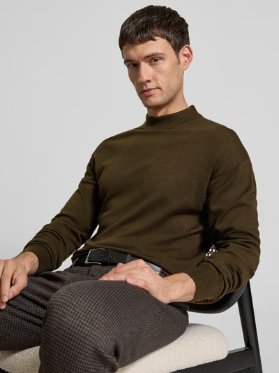 Scotch & Soda Gebreide pullover met ribboorden Donkerbruin - 3