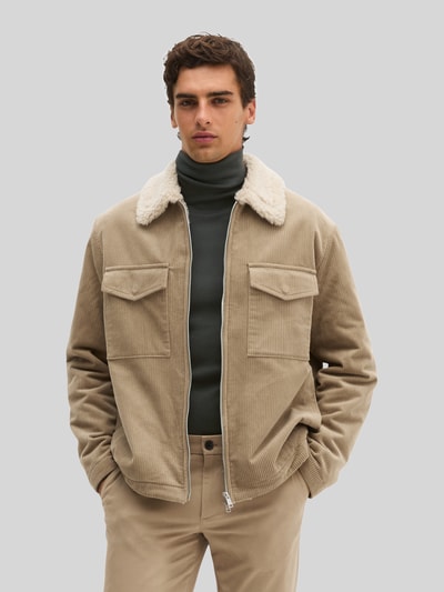 Marc O'Polo Regular fit jack van puur katoen Camel - 4
