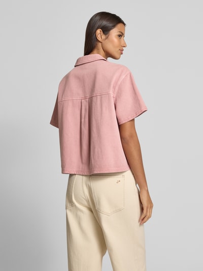 JAKE*S STUDIO WOMAN Relaxed fit jeansblouse met klepzakken op de borst Oudroze - 5