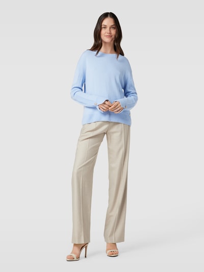 Marc Cain Gebreide pullover met labeldetail Bleu - 1