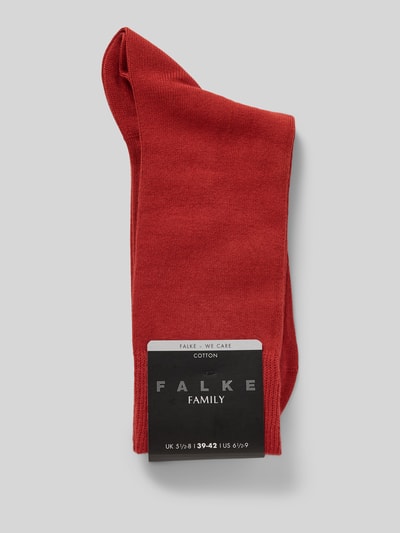 Falke Sokken met labelprint Roestrood - 3